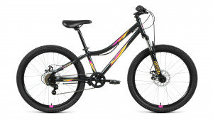 Велосипед Forward Iris 24 2.0 D черный/розовый рама 12&quot; (2022) 