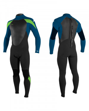 Гидрокостюм детский длинный O&#039;Neill Youth Epic 3/2 Back Zip Full Black/Ultra Blue/Ultra Blue/Dayglo (2021) (4215B GS6) 