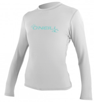 Гидромайка женская короткий рукав O&#039;Neill WMS Basic Skins L/S Sun Shirt White S21 (4340 025) 