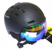 Шлем с визором HEAD Radar 5K Photo Mips Black (2022, XL/XXL (60-63 см), потертости, пятно на линзе)