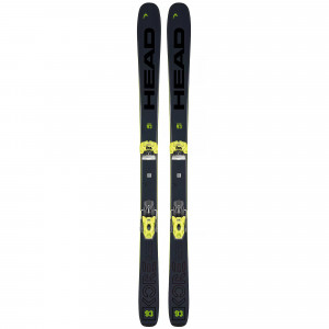 Горные лыжи Head Kore 93 black/yellow + крепления Attack 11 GW Brake 95 [A] (2024) 