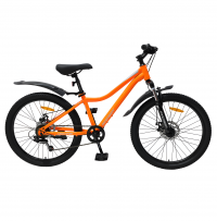 Велосипед Avenger C241D 24" оранжевый неон/серебристый рама: 13" (2026)