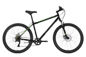Велосипед Stark Respect 26.1 D Microshift Steel черный/зеленый Рама: 16&quot; (2022) 