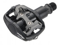 Велосипедные педали Wellgo WPD-823 MTB контактные ось Cr-Mo чёрные