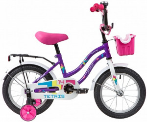 Велосипед Novatrack Tetris 14&quot; фиолетовый (2021) 