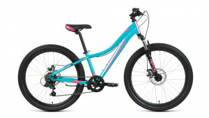 Велосипед Forward JADE 24 2.0 D бирюзовый / розовый рама 12&quot; (2022) 