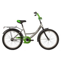 Велосипед Novatrack Vector 20" (без доп. колес) серебристый (2022)
