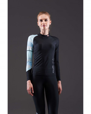 Гидромайка женская с длинным рукавом Aqua Marina Illusion Blue Print C-W17LS-BL (2018) 