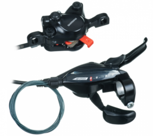 Тормоз дисковый Shimano с шифтером ST-EF505(правый 8ск.)/BR-M315(зад.) 