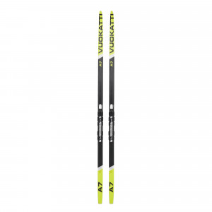 Беговые лыжи Vuokatti с креплениями NNN Step (6) black/yellow 180 см 
