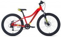 Велосипед Forward Twister 24 2.2 Disc красный/ярко-зелёный (2021)