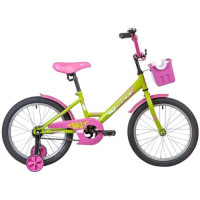 Велосипед NOVATRACK TWIST 18" зеленый-розовый (2020)
