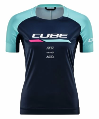 Джерси CUBE Teamline WS Round Neck к/рук женская, blue´n´mint