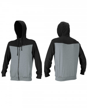 Толстовка мужская с капюшоном на молнии O&#039;Neill HYBRID ZIP SUN HOODIE black/grey 4883 GL5 (2020) 