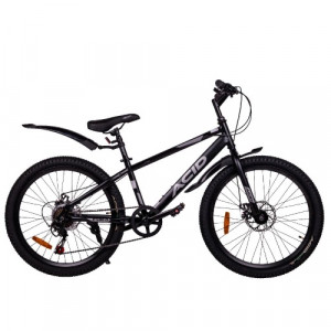 Велосипед Acid F 430 D 24&quot; black flat/silver рама: 13&quot; (2025) 