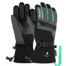 Перчатки горнолыжные Reusch Lando R-Tex XT Junior black/black mellange/cabbage - Перчатки горнолыжные Reusch Lando R-Tex XT Junior black/black mellange/cabbage