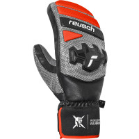 Варежки Reusch Worldcup Warrior Team Mitten black/silver/fluo red