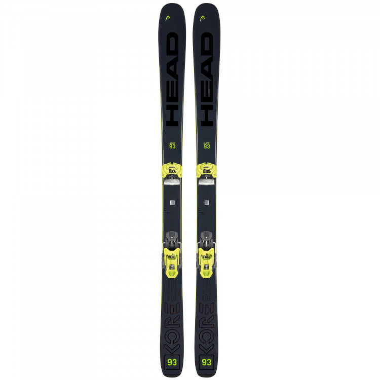 Горные лыжи Head Kore 93 black/yellow + крепления Attack 14 GW Brake 95