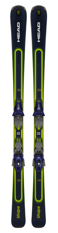 Горные лыжи Head Shape e-V8 SW AMT-PR black-yellow + крепление PR 11 GW BRAKE 85 [G] (2023)
