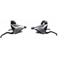 Шифтер/тормозная ручка Shimano Acera EF65 лев/пр 3x7 тр.+оплетк серебро