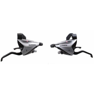 Шифтер/тормозная ручка Shimano Acera EF65 лев/пр 3x7 тр.+оплетк серебро 