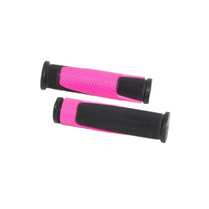 Ручки на руль HORST H305 00-170470 резиновые 130мм черно-розовые 