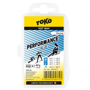 Парафин высокофтористый TOKO Racing Performance Blue (-9°С -30°С) 40 г. 