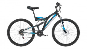 Велосипед Black One Phantom FS 26 D серый/голубой/синий Рама: 18&quot; (2022) 