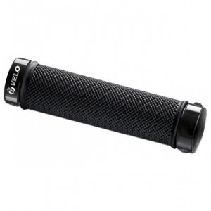 Грипсы Velo VLG-775AD2 Anti-Slip 130мм с хомутами, черные, лого Velo 