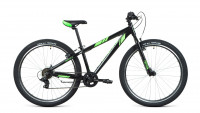 Велосипед Forward TORONTO 26 1.2 черный\ярко-зеленый (2021) 