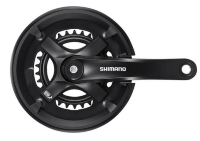 Система Shimano TY501, 175мм, для 2x7/8ск, Кв, 46/30, с защитой от цепи., с болтами креп, черная