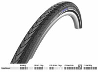 SCHWALBE TIRES 20x1.75 (47-406) MARATHON PLUS BLACK/REFLEX HS440