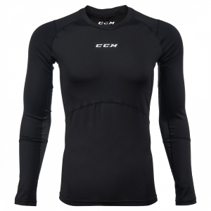 Термофутболка CCM мужская COMPR L/S T GRIP SR Black 