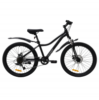 Велосипед Avenger C241D 24" черный матовый/серебристый рама: 13" (2026)