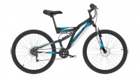 Велосипед Black One Phantom FS 26 D серый/голубой/синий Рама: 20" (2022)